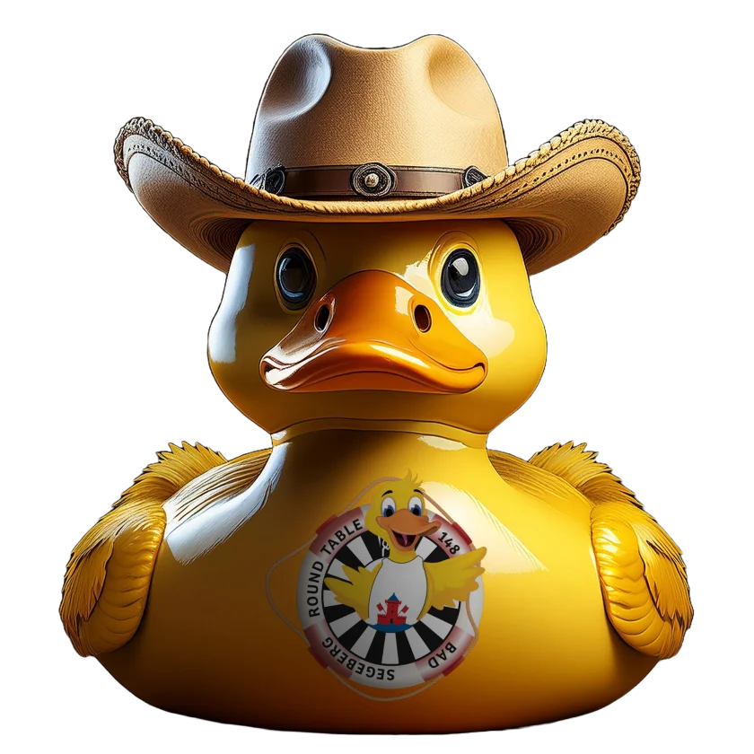 Cowboy-Ente — Maskottchen des Segeberger Entenrennens